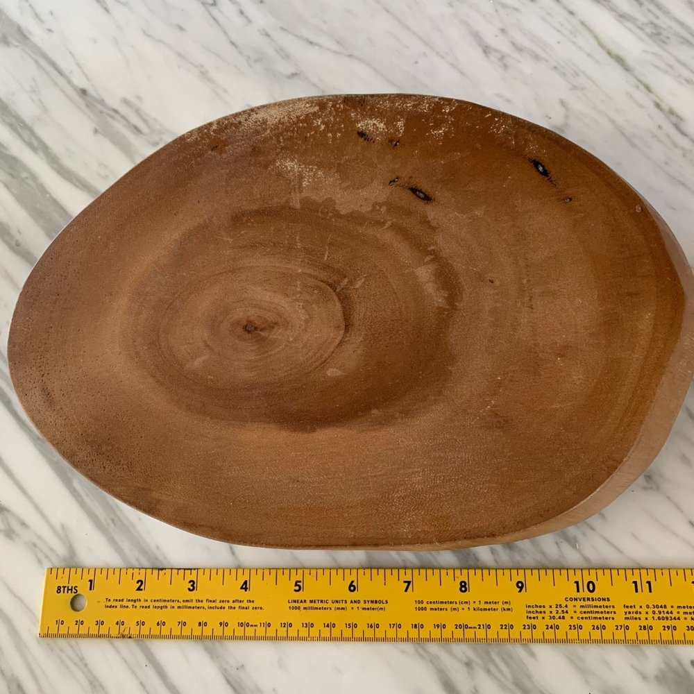 Acacia Oblong Serving Board with Feet, 13"